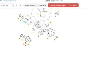 Ingranaggio folle Yamaha TZR50 4YVE31790000