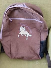 Zaino marrone Wisdom is Power! con cavallo NICI