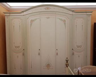 Armadio 5 ante stile liberty dipinto a mano