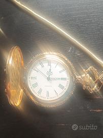 Orologio da tasca vintage con catena e coltello 