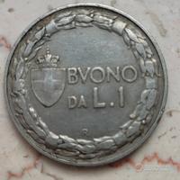Moneta Italiana Buono da 1 Lira