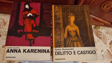Libri vintage Anna Karenina e Delitto e castigo
