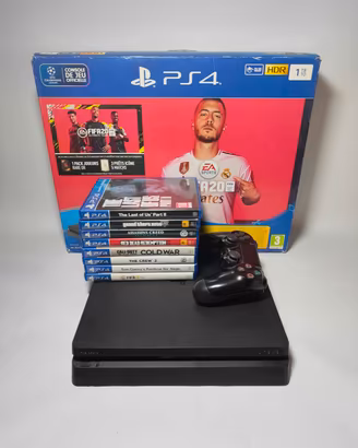 PS4 Slim Firmware 11.02 + 8 Giochi + Controller