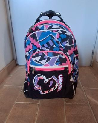 Zaino trolley Seven con ruote e manico telescopico