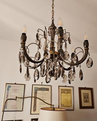 lampadario a gocce fumée