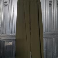 pantalone donna gamba larga verde militare M 