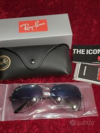 Rayban Aviator blu sfumato originale