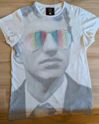 T-shirt viso uomo occhiali arcobaleno 