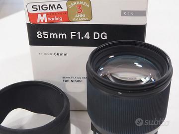 Sigma art 85 f1.4 per nikon