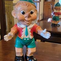 Pinocchio vintage in gomma anni ' 60