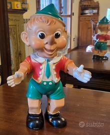 Pinocchio vintage in gomma anni ' 60