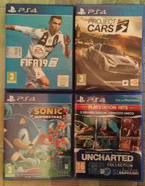 Lotto 4 Videogiochi PS4