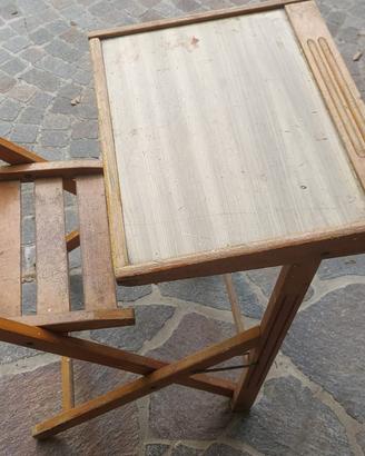 Banco scolastico vintage x bambini