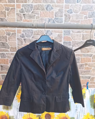 blazer/Giacca Nera Conbipel in Cotone Elastico