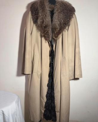 Impermeabile Vintage Beige Lungo VERA PELLICCIA