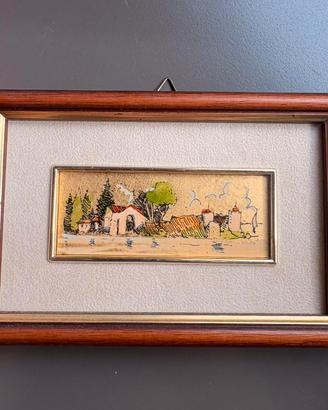 Piccolo quadro dilinto su foglia oro