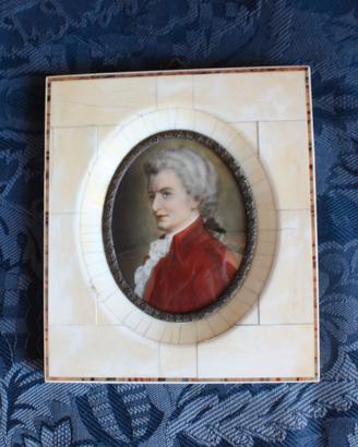 Antica miniatura Wolfgang Amadeus Mozart c.1790