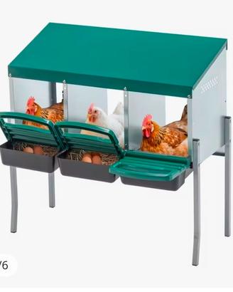 Cuccia di posa per polli a tre posti rialzata