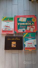 Set di giochi in scatola, dama, tombola sapientino