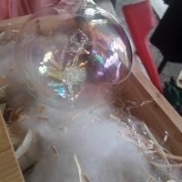 palla in vetro con dentro cervo in vetro