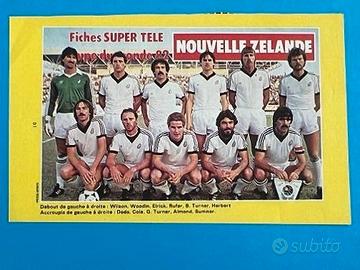 NEW ZEALAND Squadra Espana 82 Scheda WORLD CUP WC