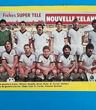 NEW ZEALAND Squadra Espana 82 Scheda WORLD CUP WC