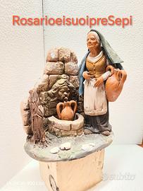 Personaggio presepe ceramica di Caltagirone 