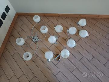 lotto lampadari in vetro stile rustico 