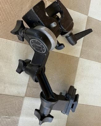 Morsetto e testa Manfrotto