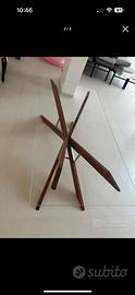 Tavolo in legno con vetro  da soggiorno “spider”