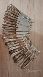 Servizio 24 pz posate Argento 800 e Lame Solingen