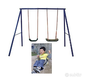 Altalena doppia in metallo per bambini mod.S004