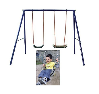 Altalena doppia in metallo per bambini mod.S004