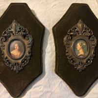 Coppia di quadretti decorativi anni '50-'60