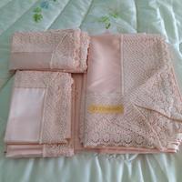  Lenzuola matrimoniali in raso con pizzo 