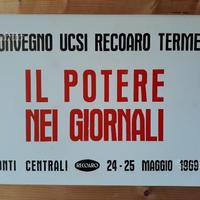 Targa insegna in cartone rigido RECOARO 1969