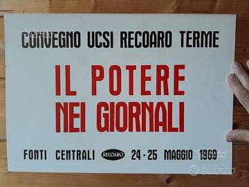 Targa insegna in cartone rigido RECOARO 1969