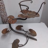 porta vaso in ferro battuto vintage 