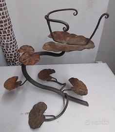porta vaso in ferro battuto vintage 