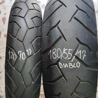 gomme seminuove Pirelli Diablo 120 70 17 180 55 17