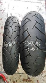 gomme seminuove Pirelli Diablo 120 70 17 180 55 17