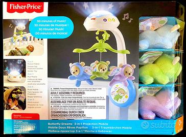 Giostrina musicale proiettore Butterflydreams 3in1