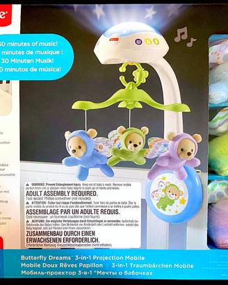 Giostrina musicale proiettore Butterflydreams 3in1