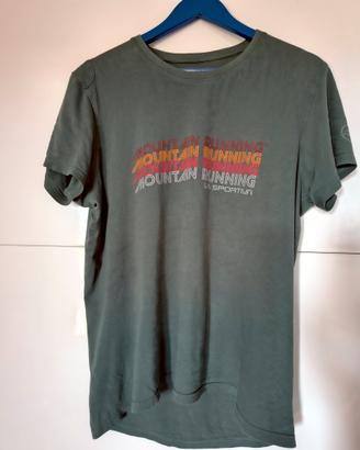 T-shirt La Sportiva colore verde oliva running