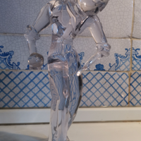 Scultura in vetro giocatore di bocce