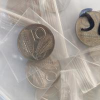 blocco di 53 monete da 10 lire