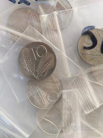 blocco di 53 monete da 10 lire