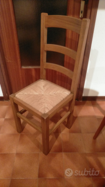Sedie in legno di rovere massello