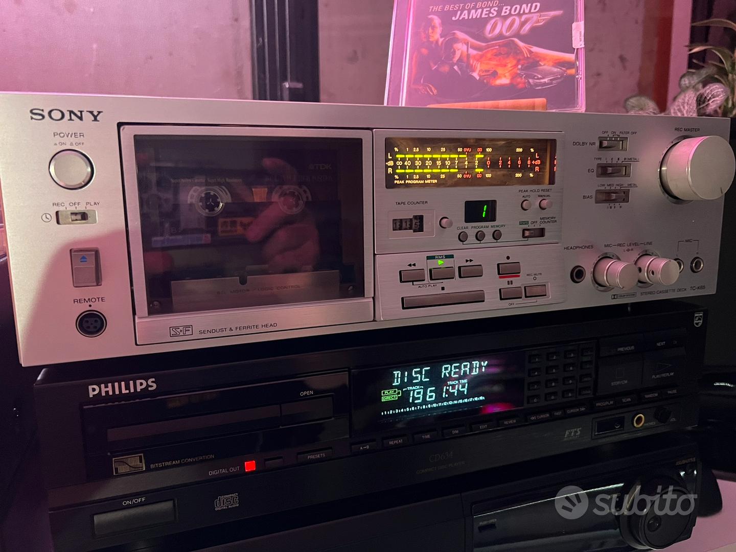 PIASTRA CASSETTE DOPPIA deck Sony TC WR 820 EUR 180,00 - FR
