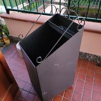 Carrello porta legna in ferro